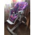 Чехол 1 - сторонний из плащёвки - моющийся на стульчик для кормления Peg - perego Prima Pappa Diner / Пег - Перего Прима Паппа, расцветка "Бабочки на ярко-сиреневом"